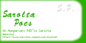 sarolta pocs business card